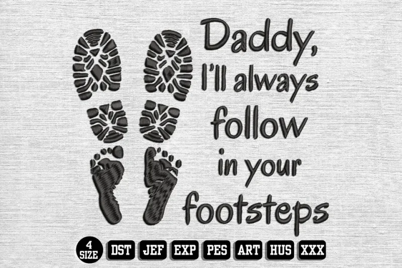 Fathers Day DST Embroidery Design by DSTEmbroideryDesign.com