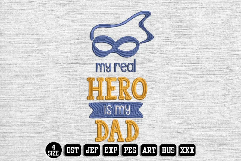 Fathers Day DST Embroidery Design by DSTEmbroideryDesign.com