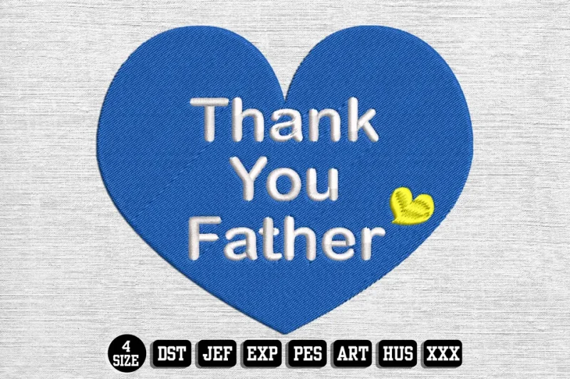 Fathers Day DST Embroidery Design by DSTEmbroideryDesign.com