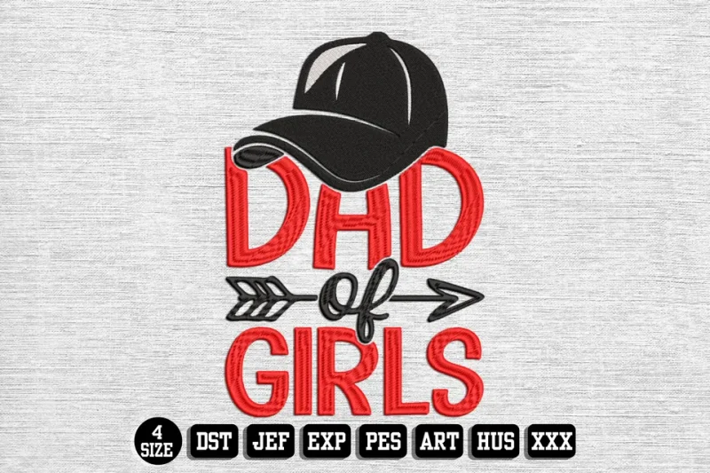 Fathers Day DST Embroidery Design by DSTEmbroideryDesign.com