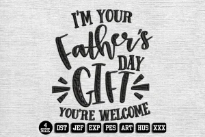 Fathers Day DST Embroidery Design by DSTEmbroideryDesign.com
