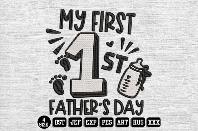 Fathers Day DST Embroidery Design by DSTEmbroideryDesign.com