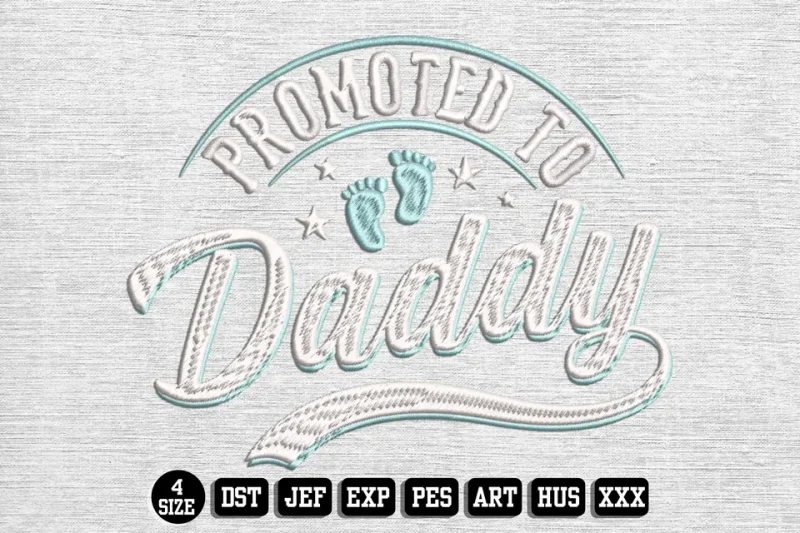 Fathers Day DST Embroidery Design by DSTEmbroideryDesign.com