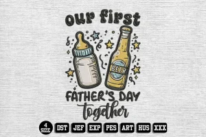 Fathers Day DST Embroidery Design by DSTEmbroideryDesign.com