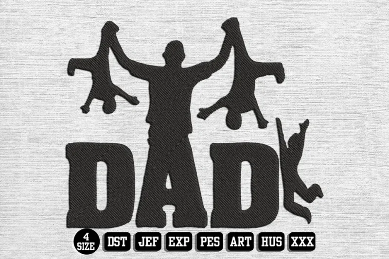 Fathers Day DST Embroidery Design by DSTEmbroideryDesign.com