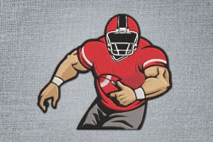 USA Football Player Embroidery Football DST Embroidery Designs