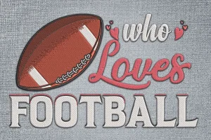 Who Loves Football DST Embroidery Designs