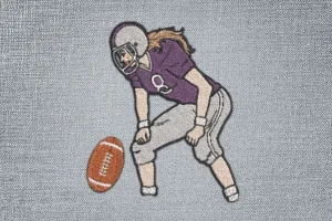 Football Girl Embroidery Football DST Embroidery Designs