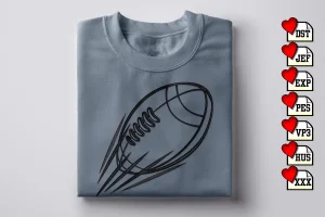 Football Icon Football DST Embroidery Designs