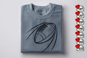 Football Icon Football DST Embroidery Designs