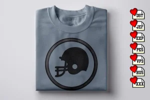 Football Helmet Football DST Embroidery Designs