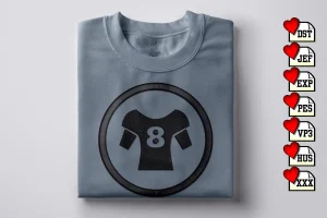 Football Shirt Icon Football DST Embroidery Designs