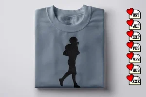 Football Player Icon Football DST Embroidery Designs