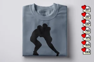 Football Player Icon Football DST Embroidery Designs