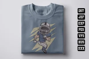 Football Payer Football DST Embroidery Designs