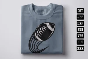 Football Fly Football DST Embroidery Designs