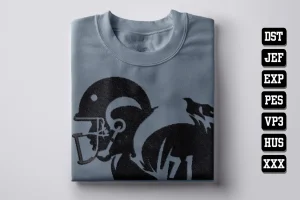 Football Player Icon Football DST Embroidery Designs