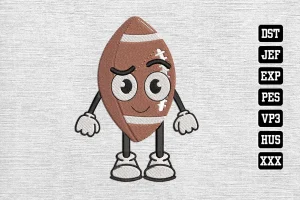 Cute Football Football DST Embroidery Designs