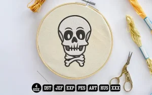 Skull Embroidery Designs, Halloween Embroidery Files