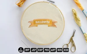 Halloween Ribbon Embroidery Designs, Halloween Embroidery Files