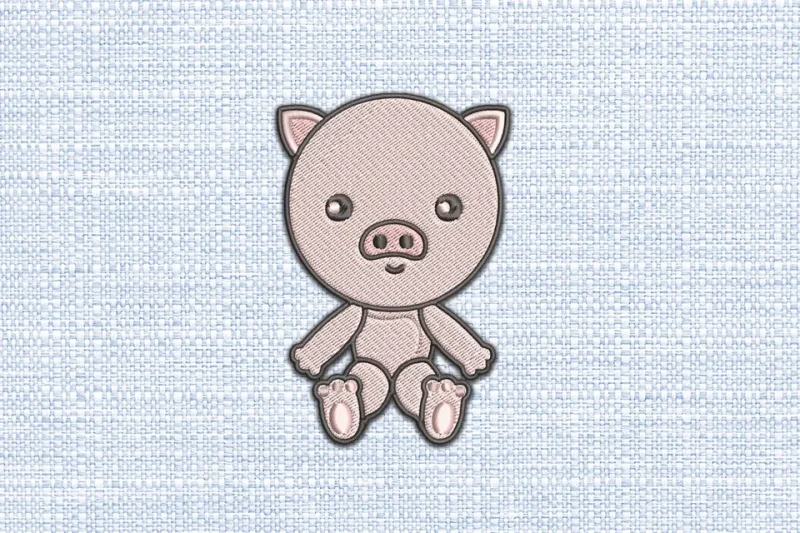 Pig DST Embroidery Design by DSTEmbroideryDesign.com