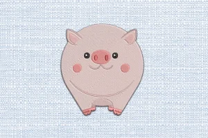 Pig DST Embroidery Design by DSTEmbroideryDesign.com