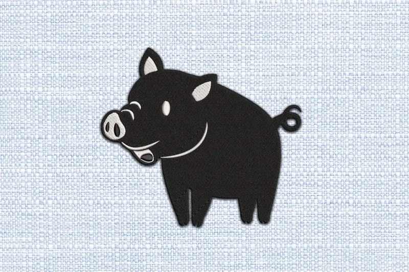 Pig DST Embroidery Design by DSTEmbroideryDesign.com