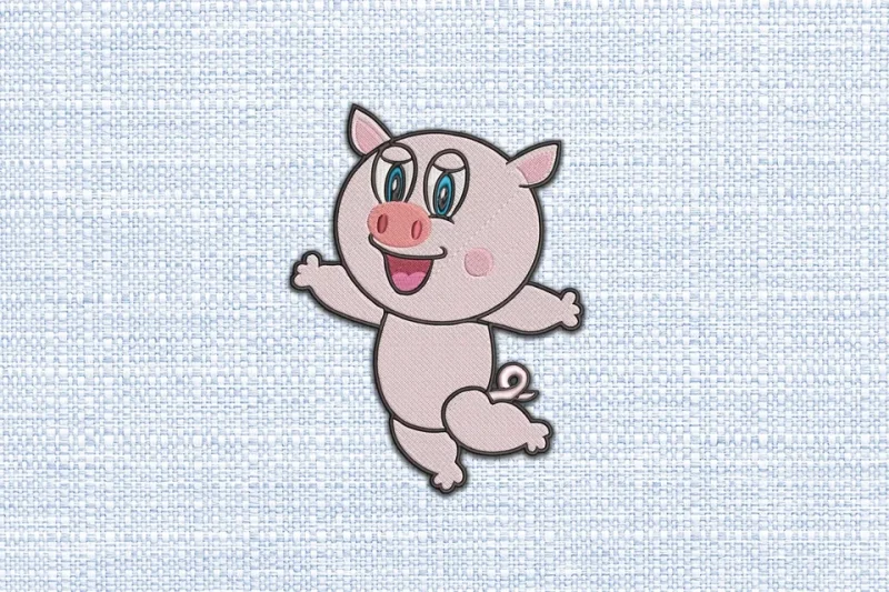 Pig DST Embroidery Design by DSTEmbroideryDesign.com