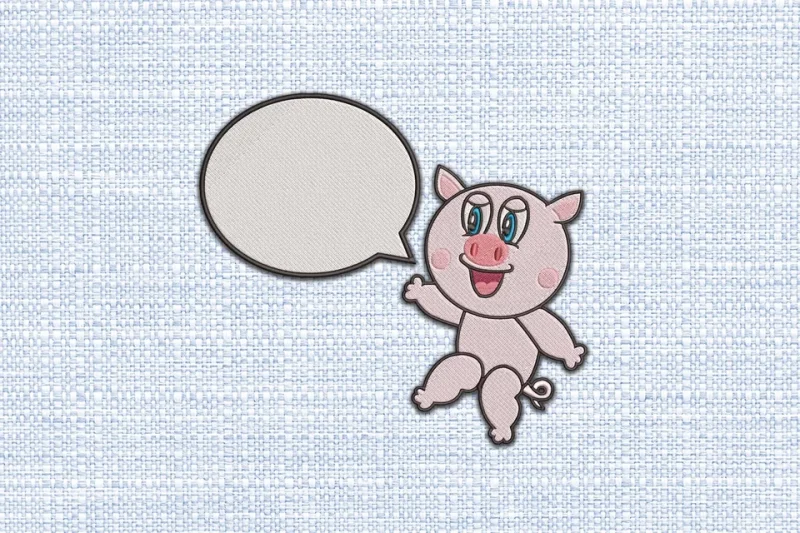 Pig DST Embroidery Design by DSTEmbroideryDesign.com