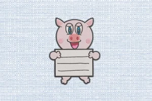 Pig DST Embroidery Design by DSTEmbroideryDesign.com