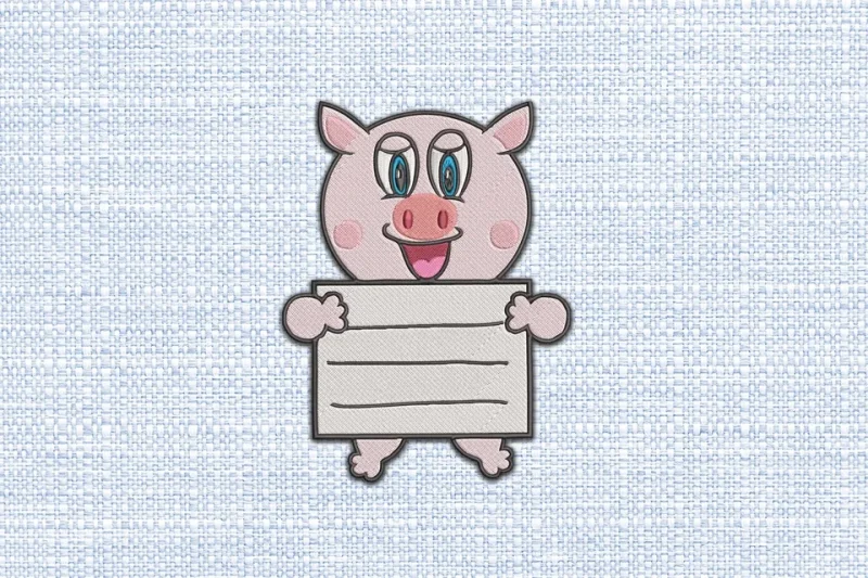 Pig DST Embroidery Design by DSTEmbroideryDesign.com