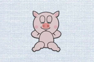 Pig DST Embroidery Design by DSTEmbroideryDesign.com