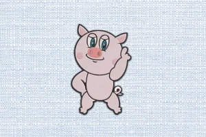 Pig DST Embroidery Design by DSTEmbroideryDesign.com