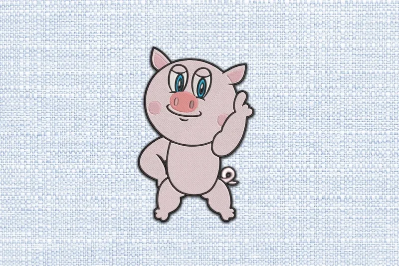 Pig DST Embroidery Design by DSTEmbroideryDesign.com