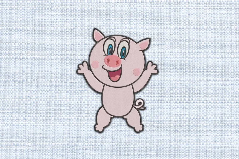 Pig DST Embroidery Design by DSTEmbroideryDesign.com