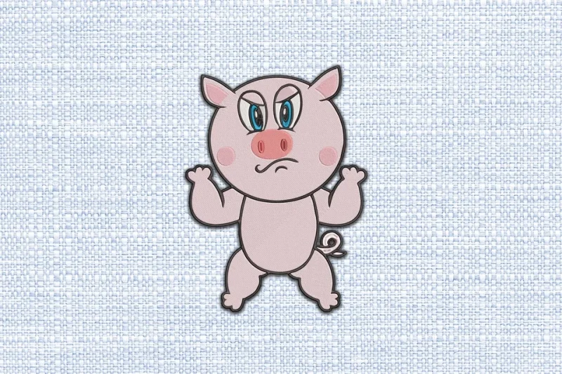 Pig DST Embroidery Design by DSTEmbroideryDesign.com