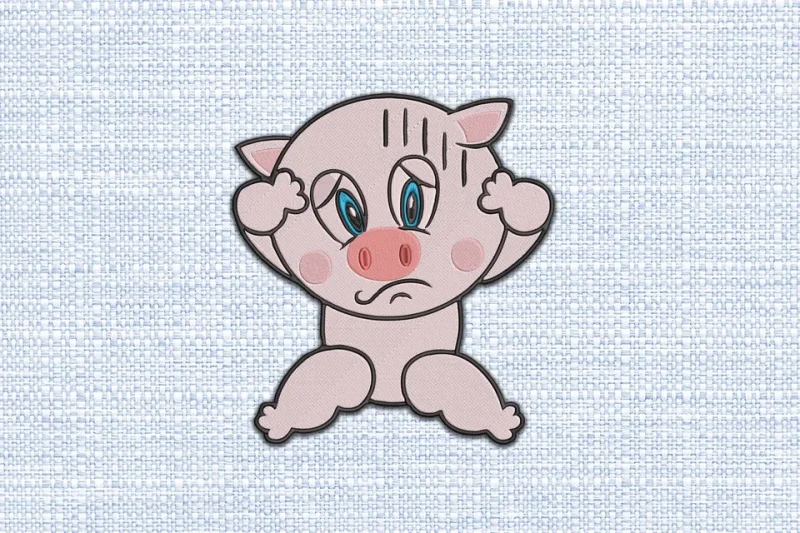 Pig DST Embroidery Design by DSTEmbroideryDesign.com