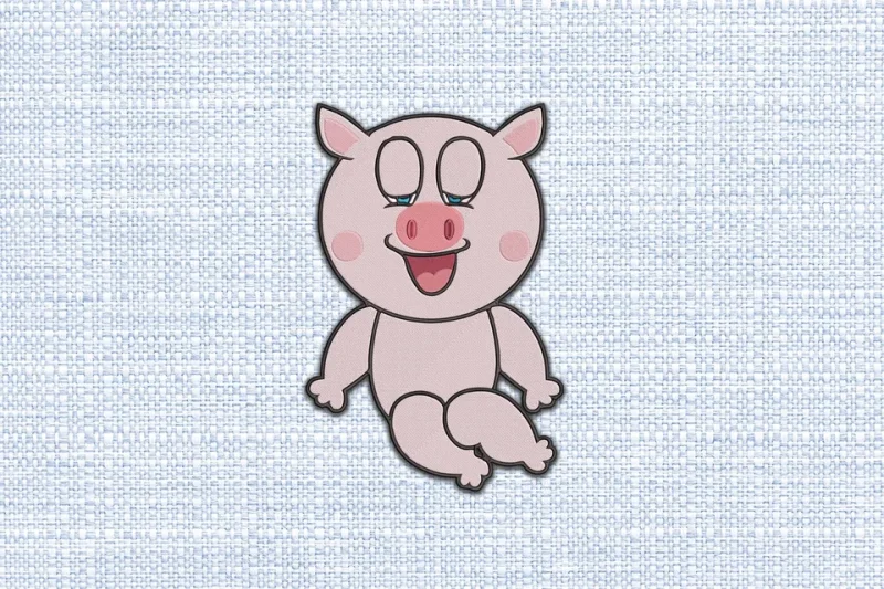 Pig DST Embroidery Design by DSTEmbroideryDesign.com