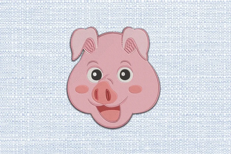 Pig DST Embroidery Design by DSTEmbroideryDesign.com