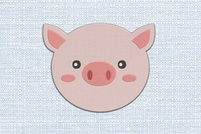 Pig DST Embroidery Design by DSTEmbroideryDesign.com