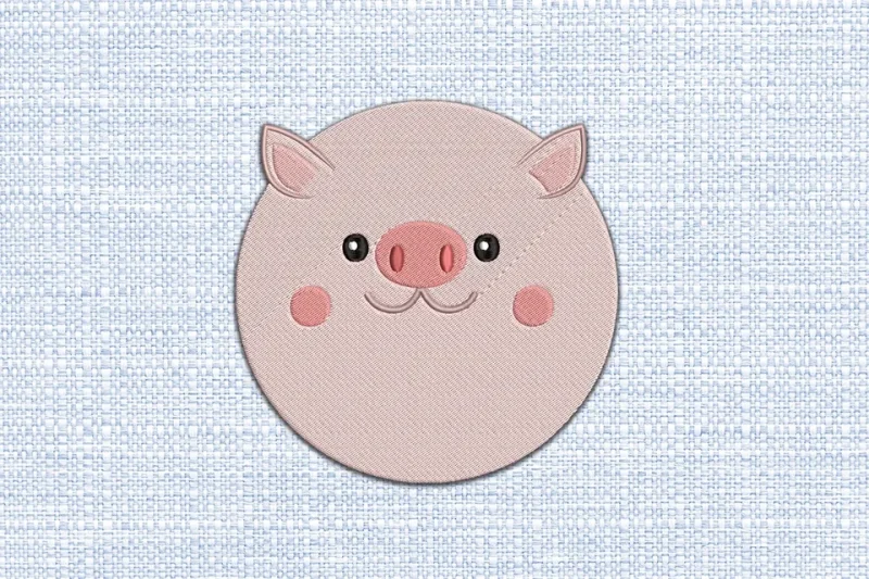 Pig DST Embroidery Design by DSTEmbroideryDesign.com