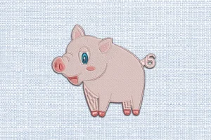 Pig DST Embroidery Design by DSTEmbroideryDesign.com