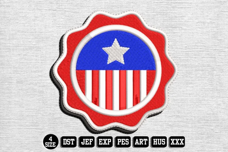 Independence Day DST Embroidery Design by DSTEmbroideryDesign.com