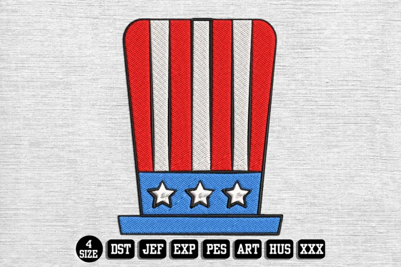 Independence Day DST Embroidery Design by DSTEmbroideryDesign.com