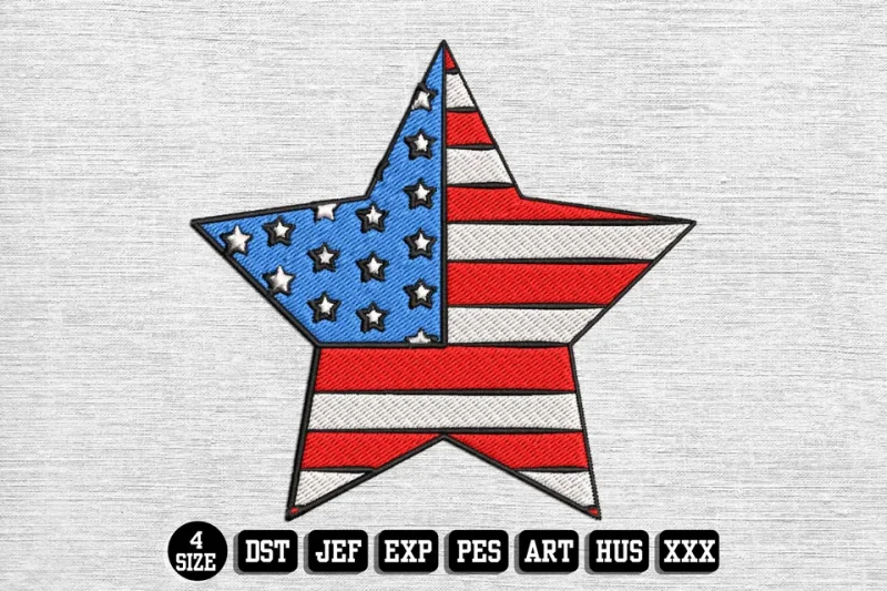 Independence Day DST Embroidery Design by DSTEmbroideryDesign.com