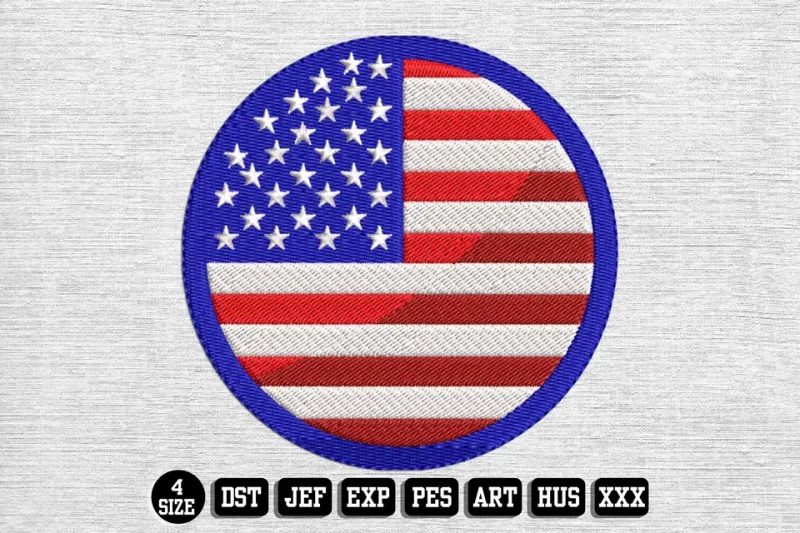 Independence Day DST Embroidery Design by DSTEmbroideryDesign.com