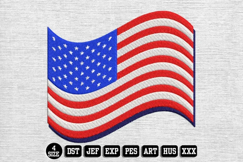 Independence Day DST Embroidery Design by DSTEmbroideryDesign.com