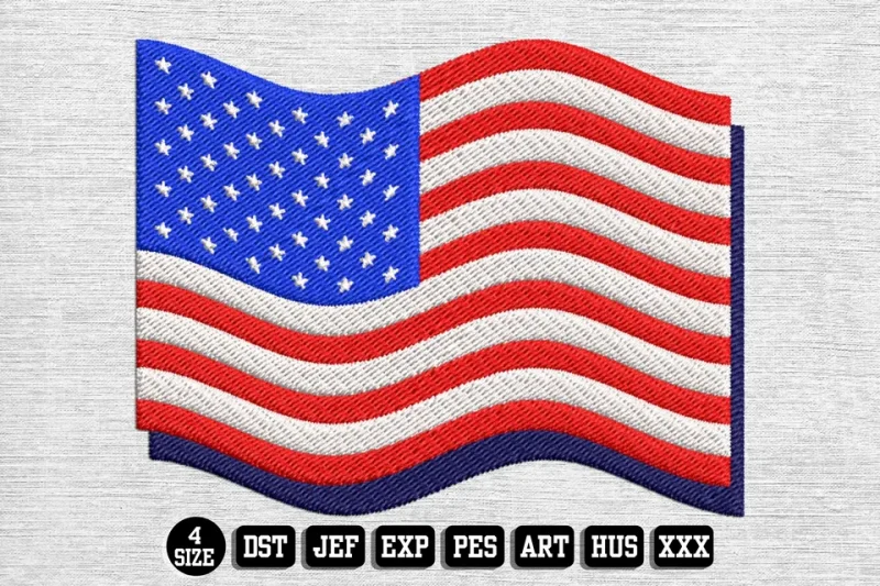 Independence Day DST Embroidery Design by DSTEmbroideryDesign.com