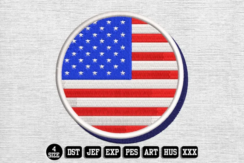 Independence Day DST Embroidery Design by DSTEmbroideryDesign.com