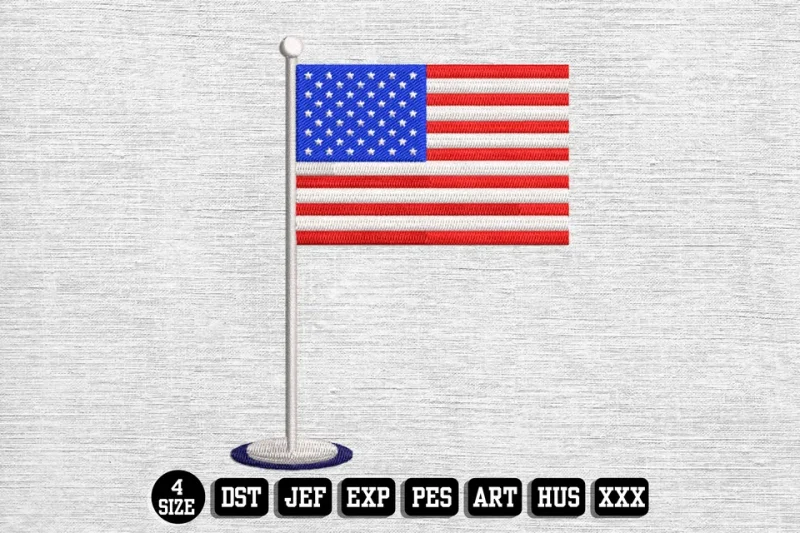 Independence Day DST Embroidery Design by DSTEmbroideryDesign.com